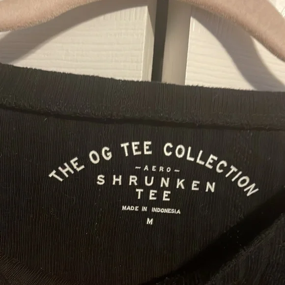 NWOT Aeropostale long sleeve shrunken tee in black size Medium - Picture 5 of 8